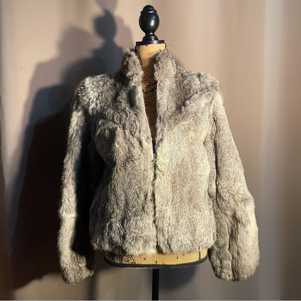 BB DAKOTA Vintage Rabbit Fur Jacket